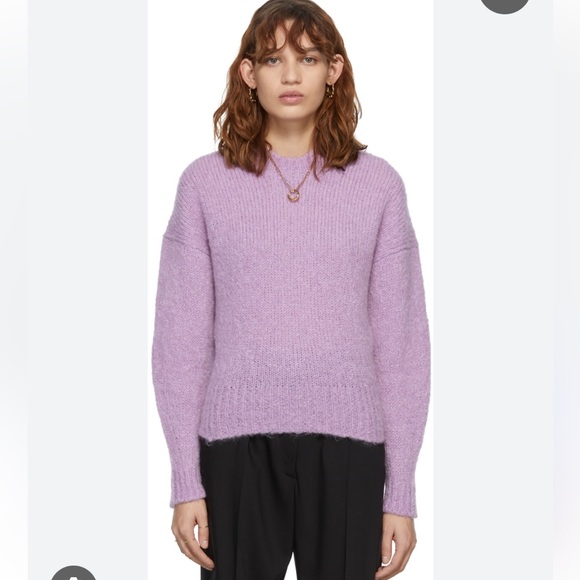 ISABEL MARANT Purple Chunky Knit Elise Sweater size S NEW